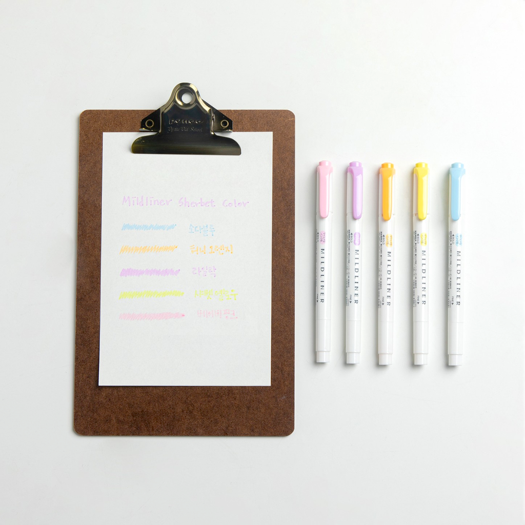 Zebra Mildliner Double Sided Highlighters - Mild Pastel