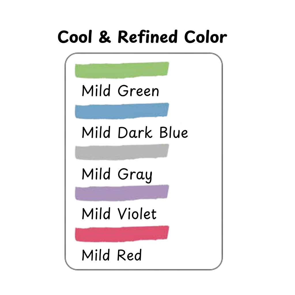 Zebra Mildliner - Cool & Refined - 5 x Double Sided Highlighter Set