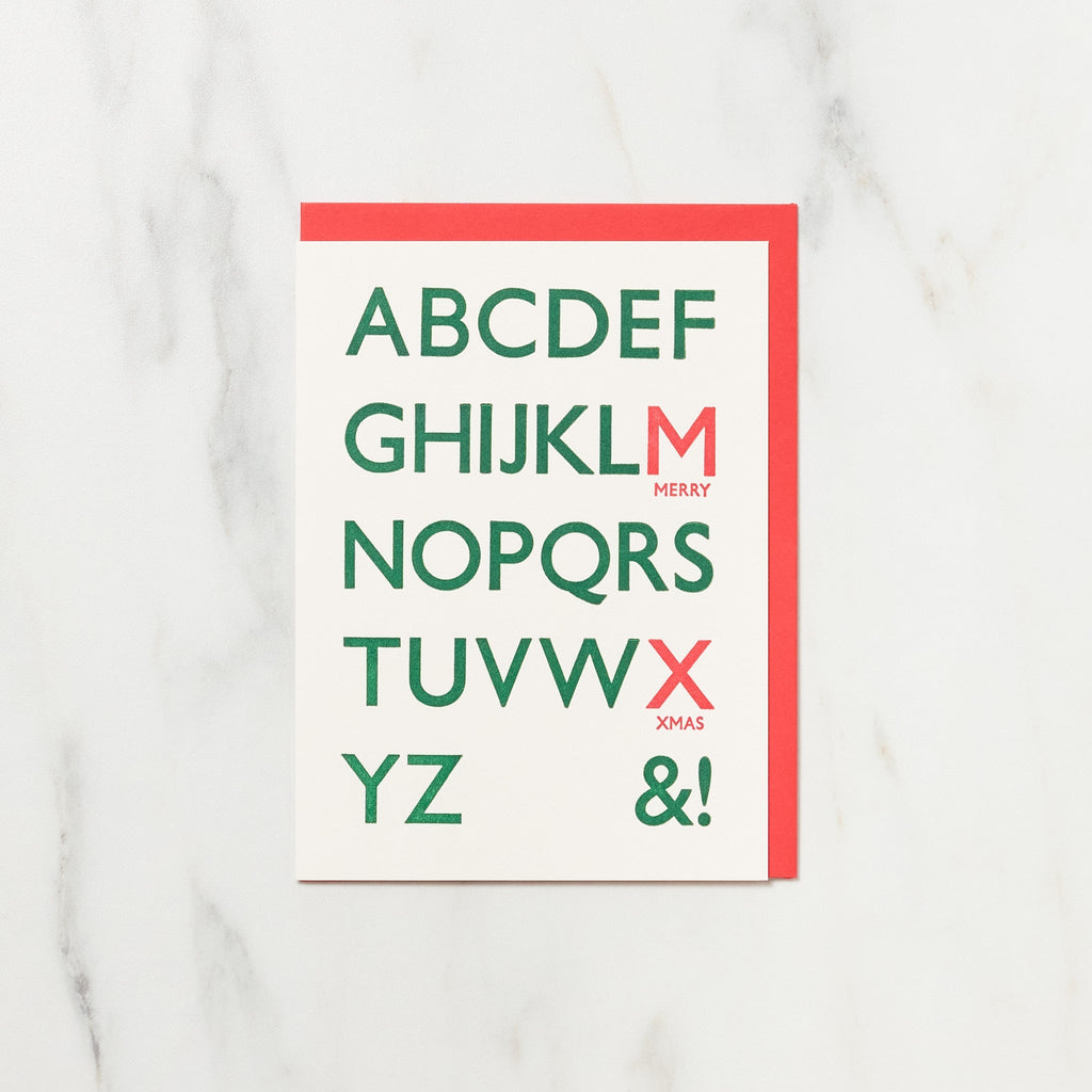 ABC Merry Christmas Card / Letterpress Letters