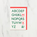 ABC Merry Christmas Card / Letterpress Letters