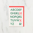 ABC Merry Christmas Card / Letterpress Letters