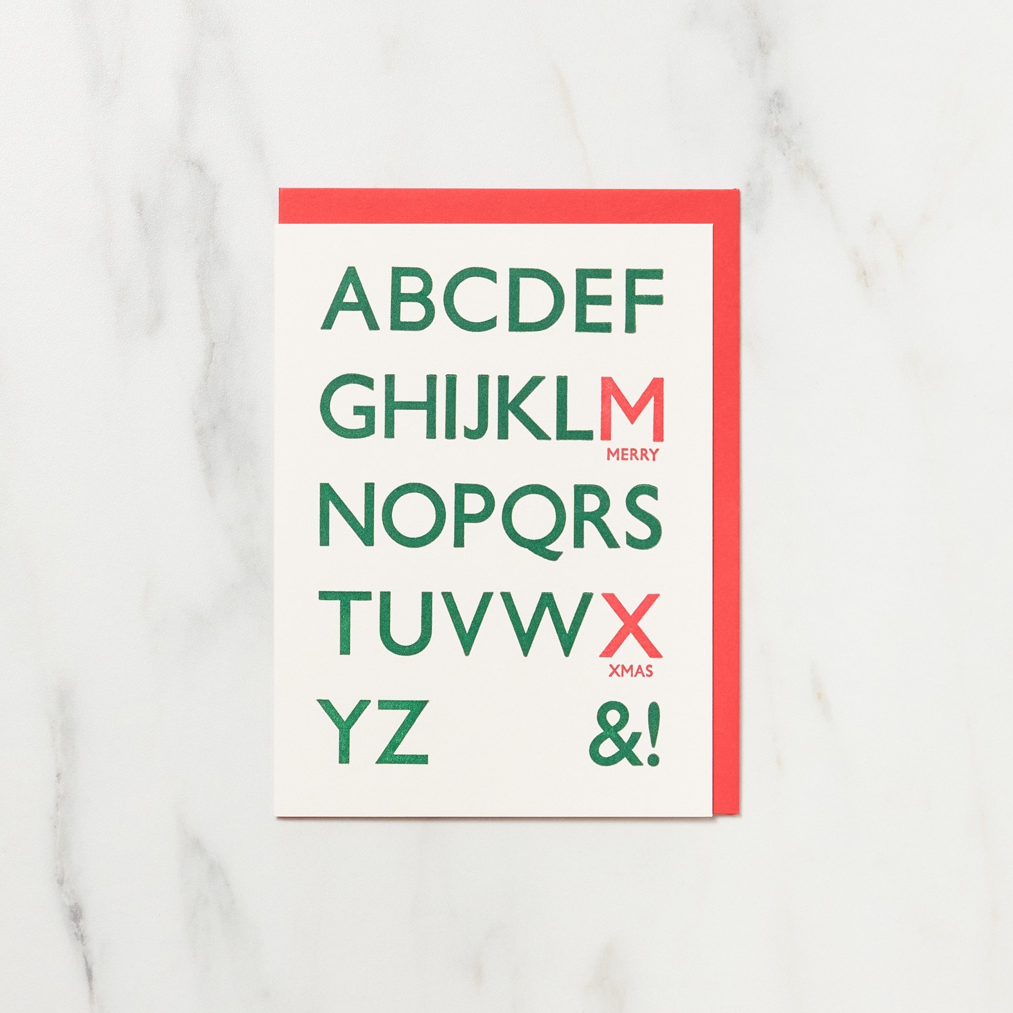ABC Merry Christmas Card / Letterpress Letters