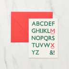 ABC Merry Christmas Card / Letterpress Letters