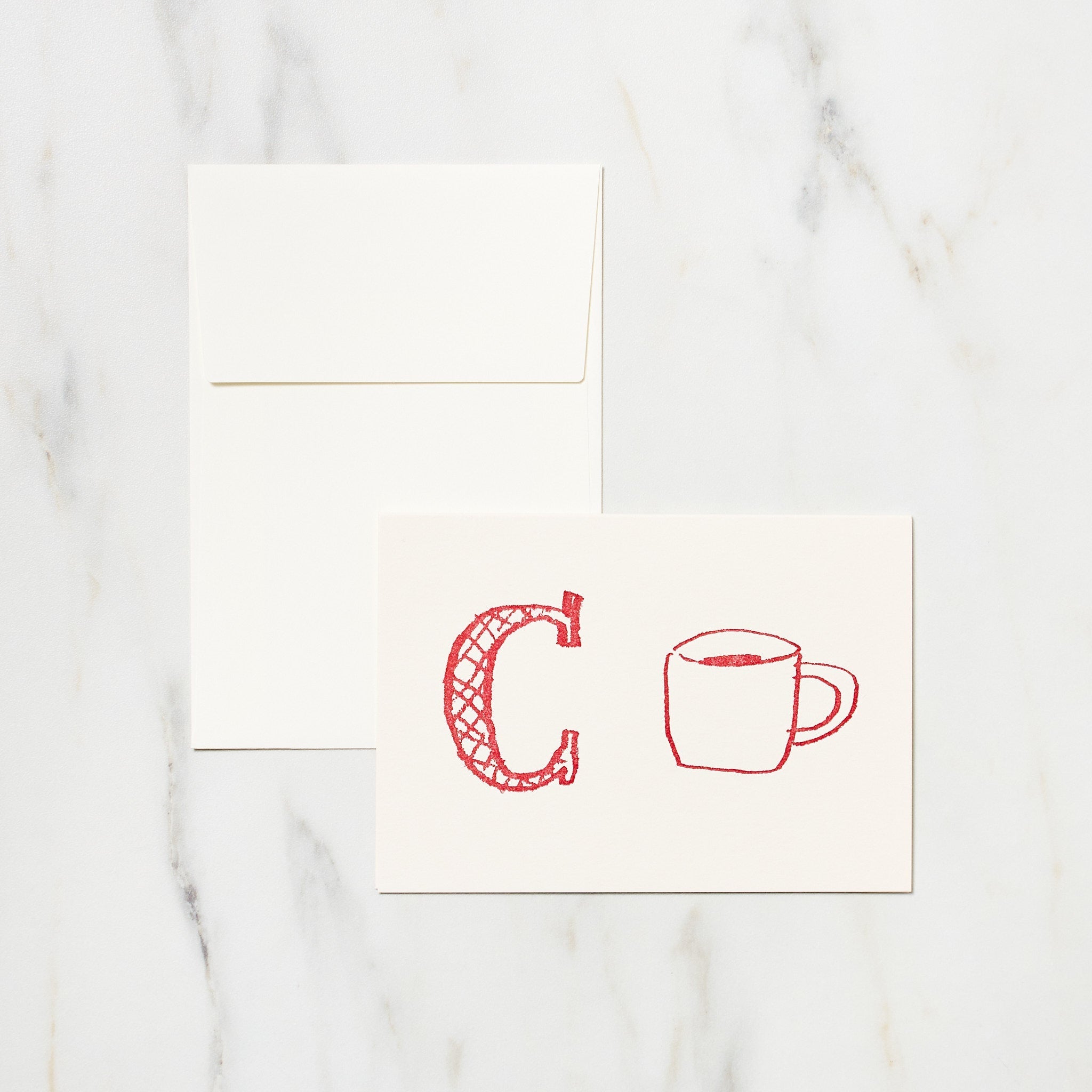 Alphabet Motif Izumi Shiokawa Card / Letterpress Letters