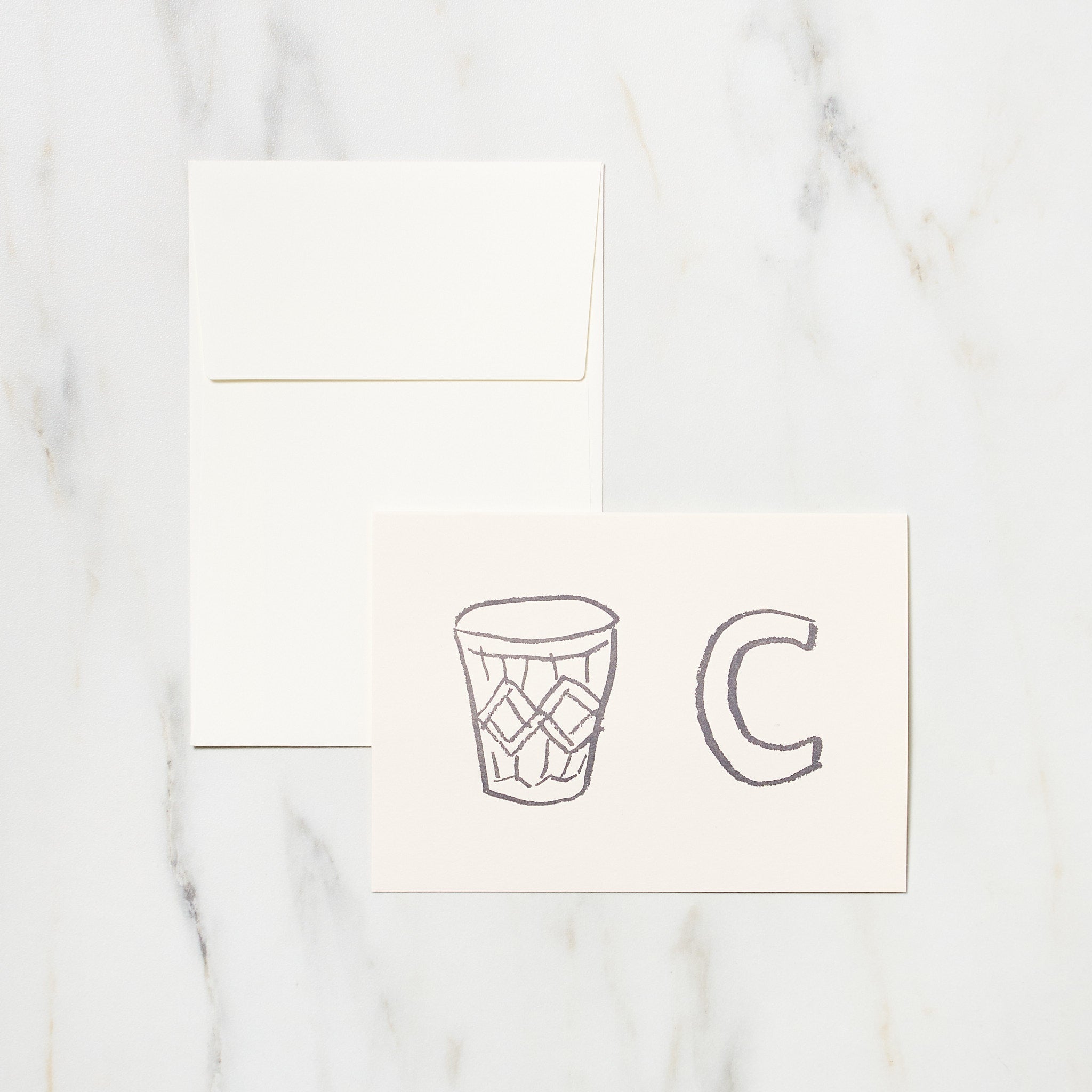 Alphabet Motif Izumi Shiokawa Card / Letterpress Letters