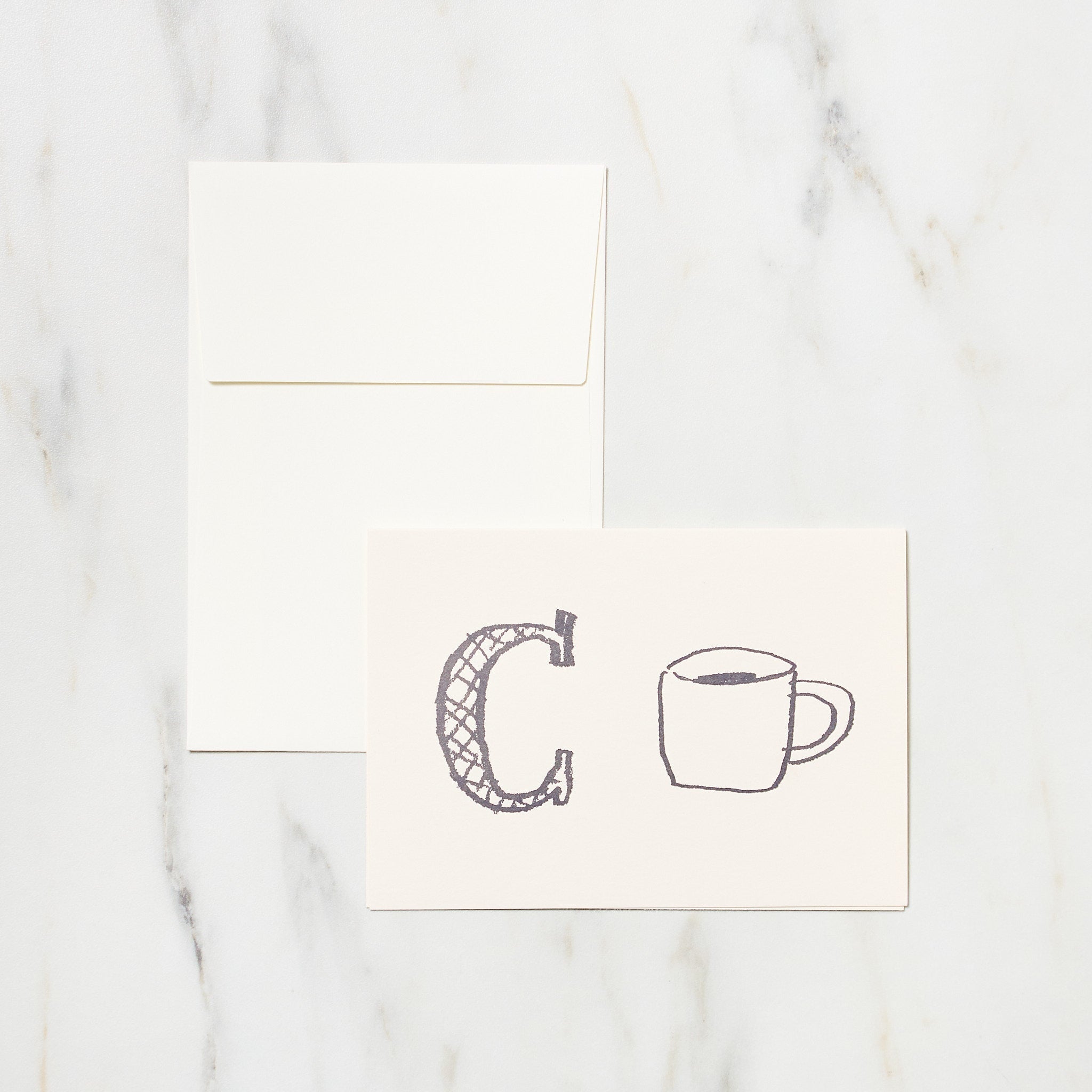 Alphabet Motif Izumi Shiokawa Card / Letterpress Letters