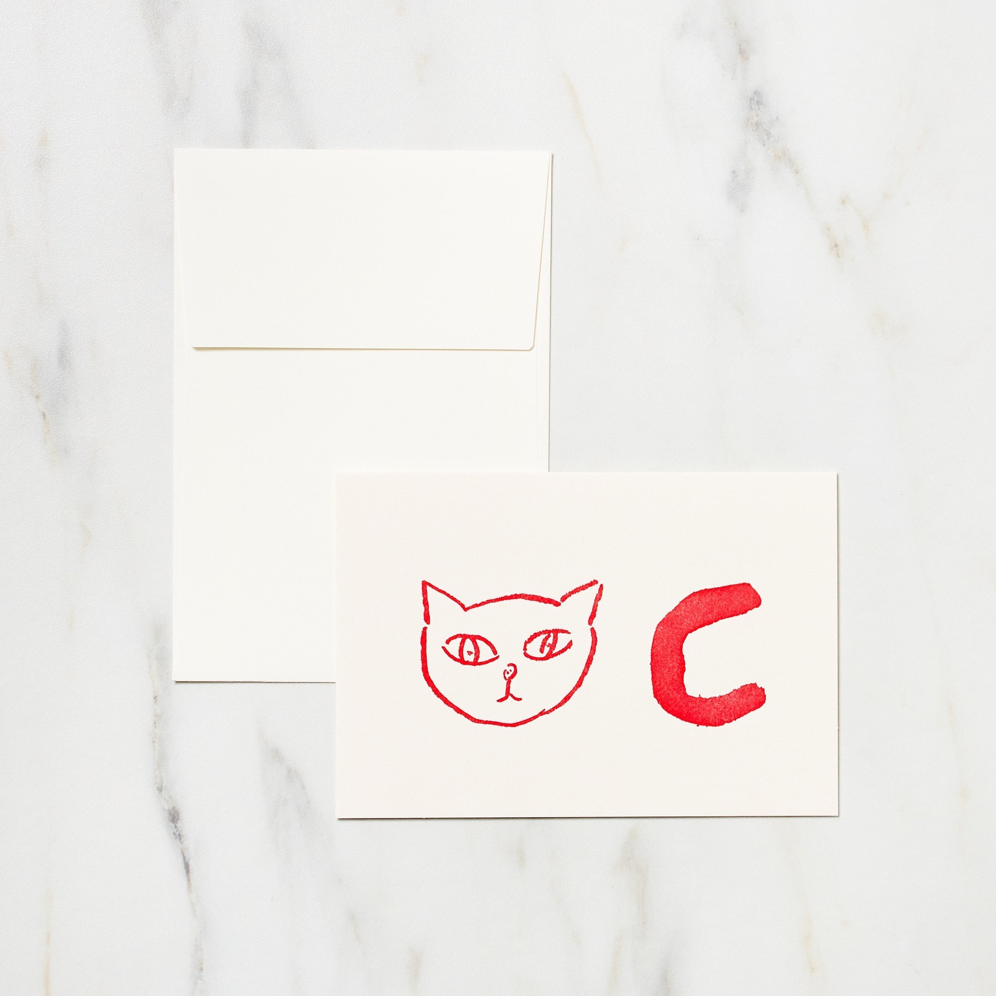 Alphabet Motif Izumi Shiokawa Card / Letterpress Letters