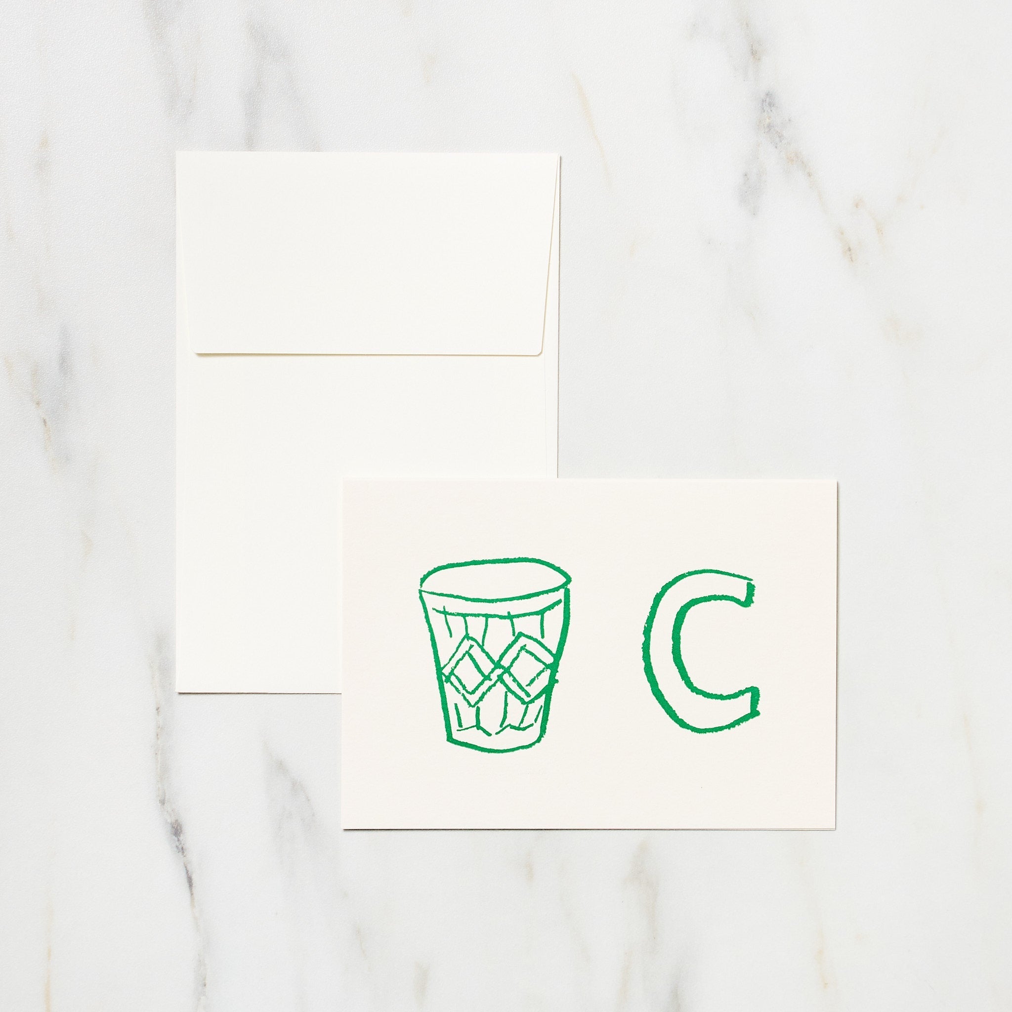 Alphabet Motif Izumi Shiokawa Card / Letterpress Letters