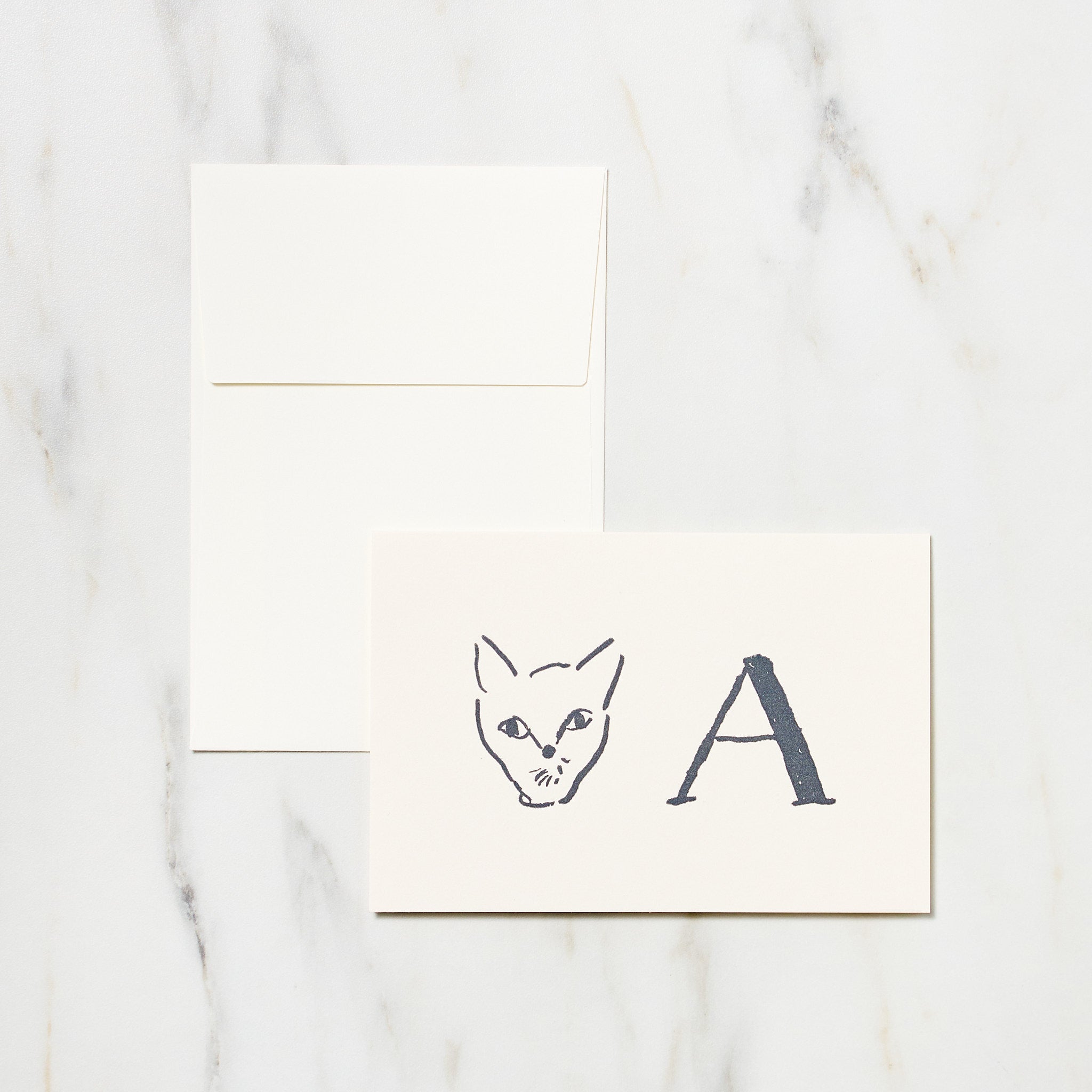 Alphabet Motif Izumi Shiokawa Card / Letterpress Letters