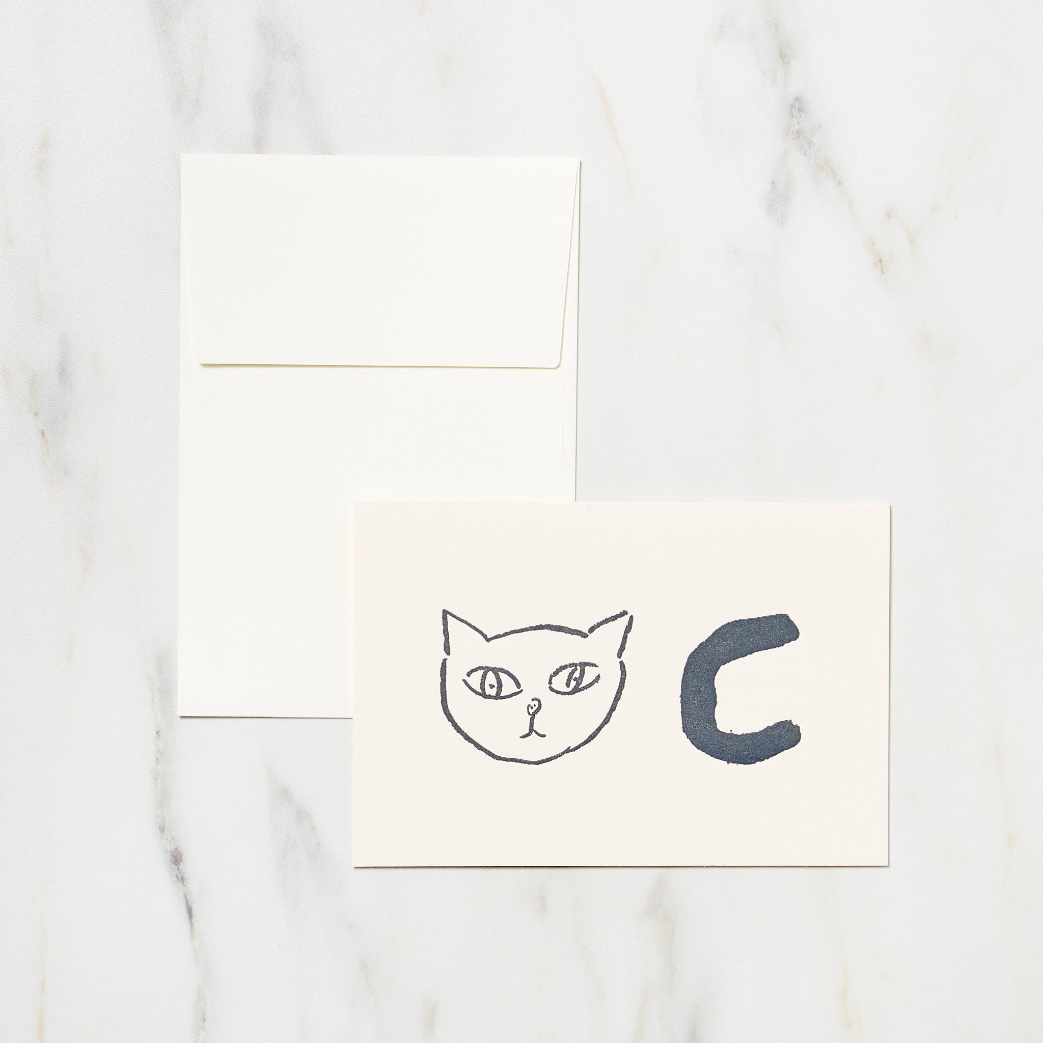 Alphabet Motif Izumi Shiokawa Card / Letterpress Letters