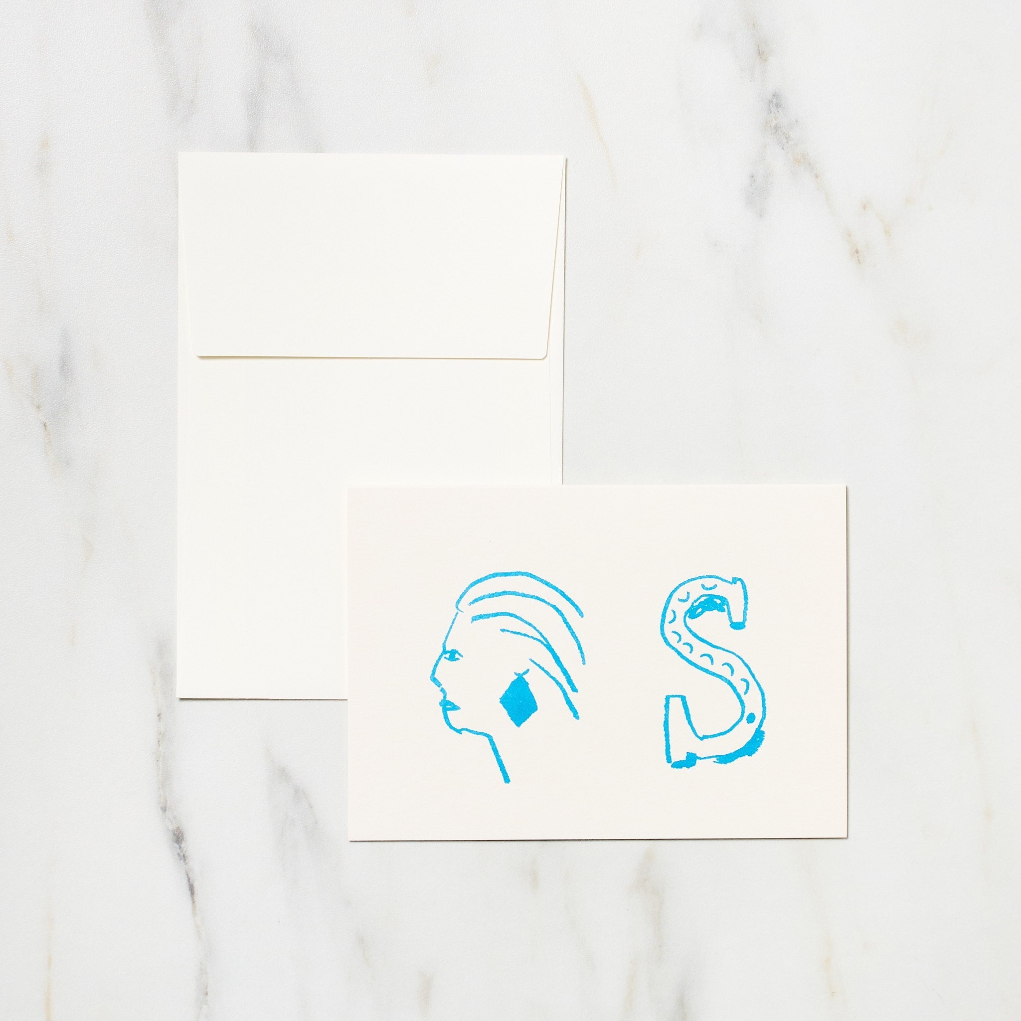 Alphabet Motif Izumi Shiokawa Card / Letterpress Letters