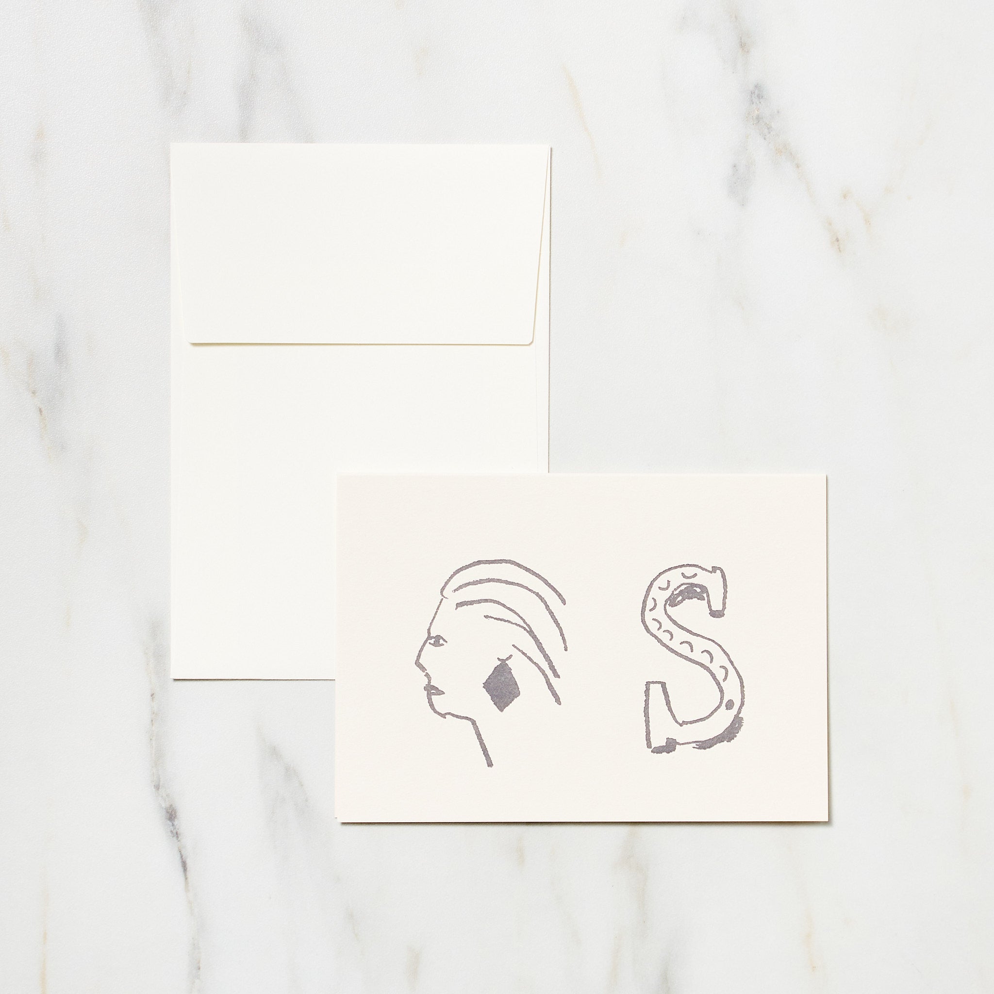 Alphabet Motif Izumi Shiokawa Card / Letterpress Letters