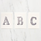 Alphabet Motif Takayo Akiyama Card / Letterpress Letters