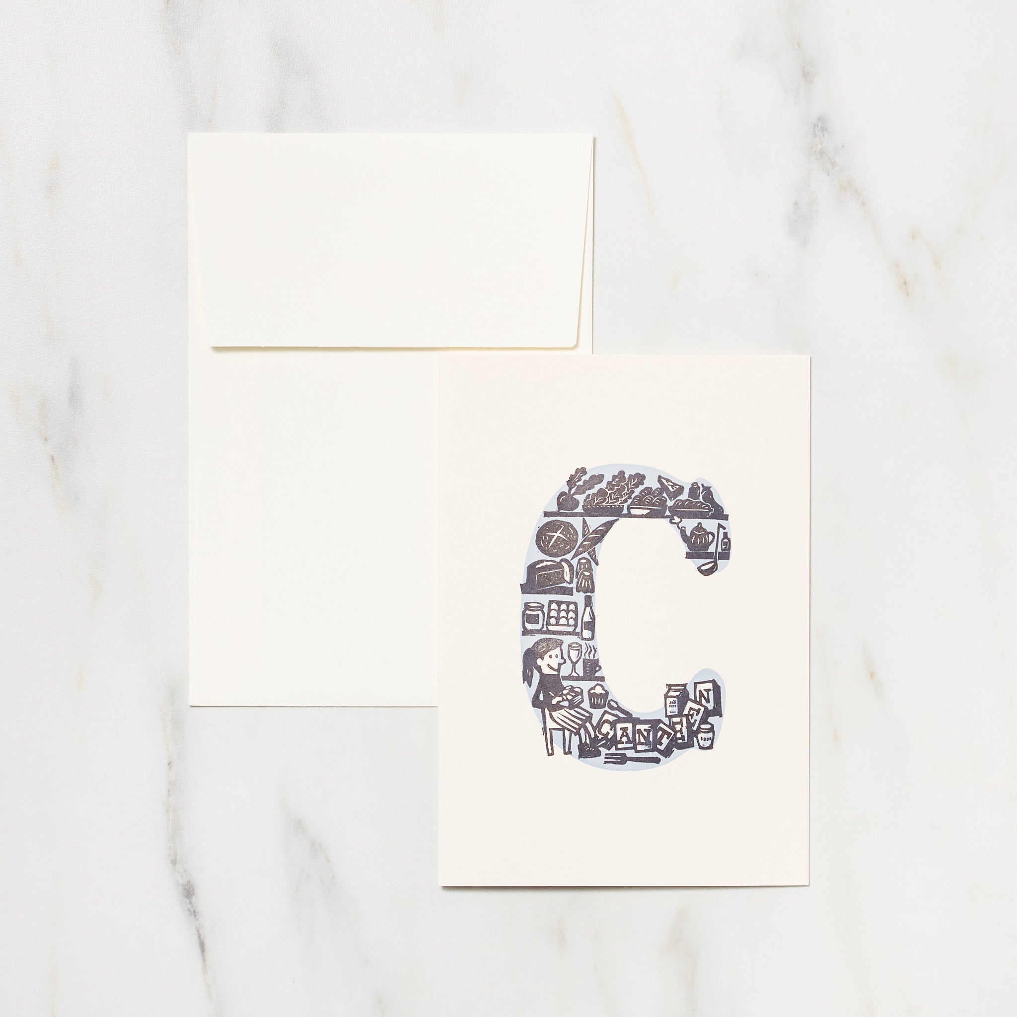 Alphabet Motif Takayo Akiyama Card / Letterpress Letters