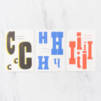 Alphabet Postcard / Letterpress Letters