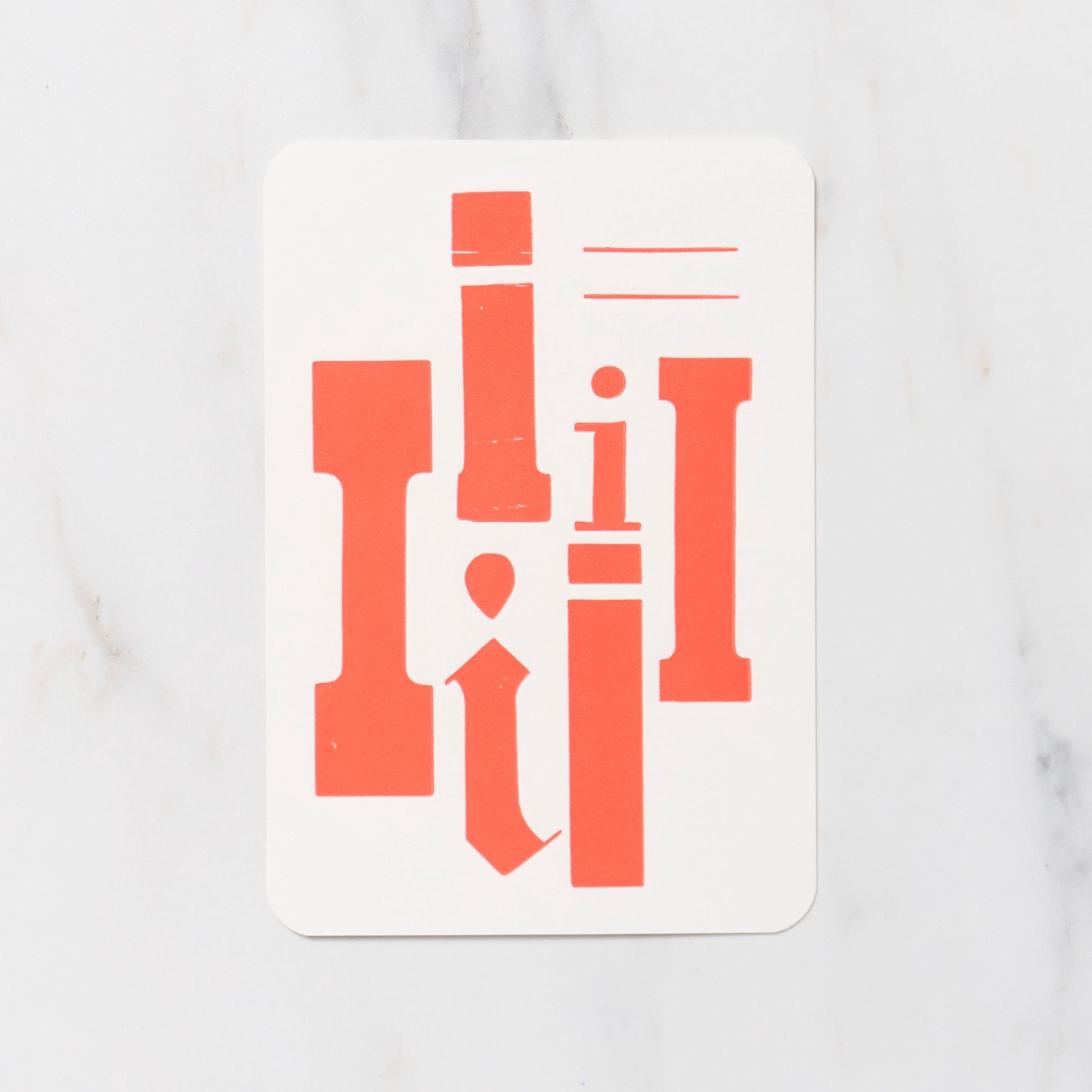 Alphabet Postcard / Letterpress Letters