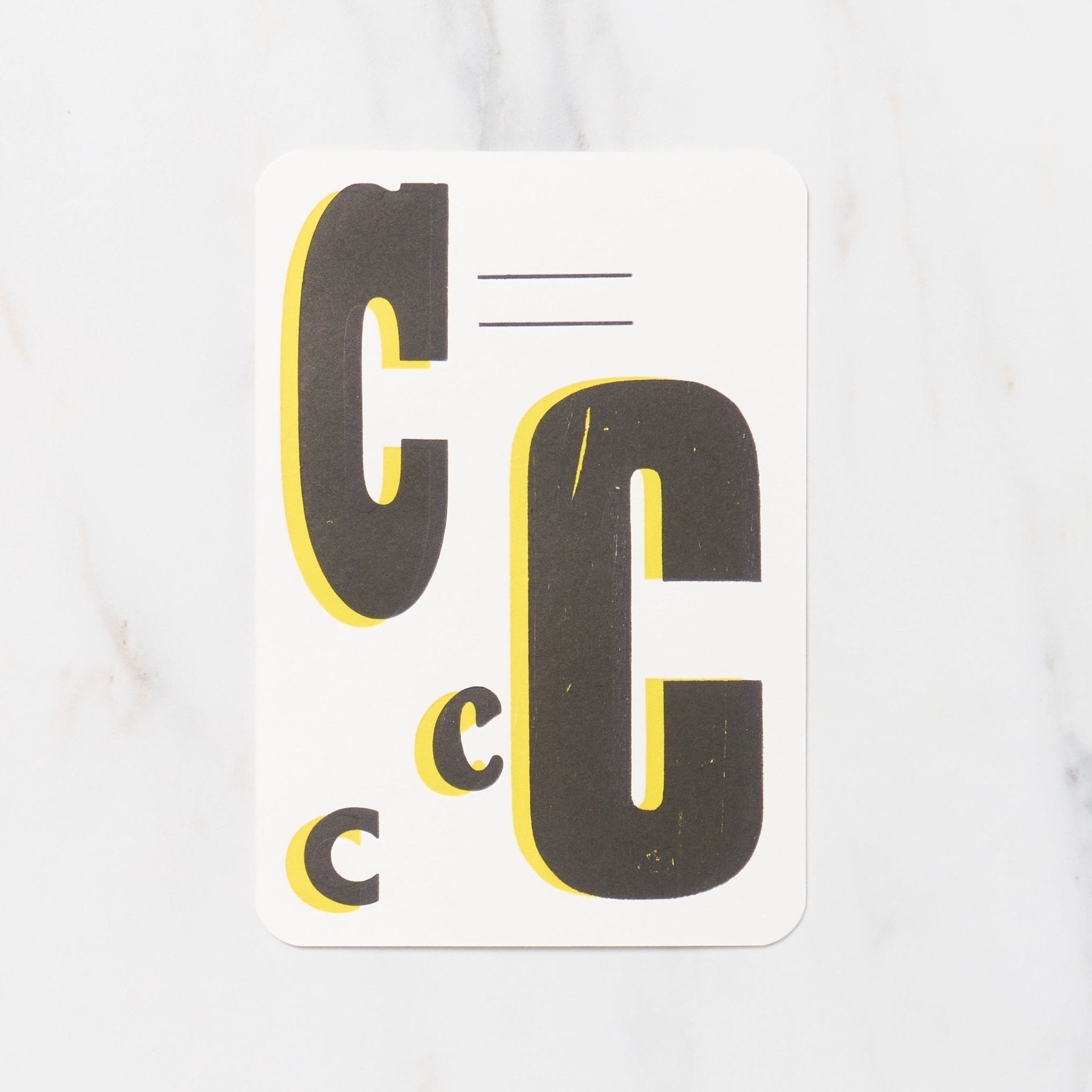 Alphabet Postcard / Letterpress Letters