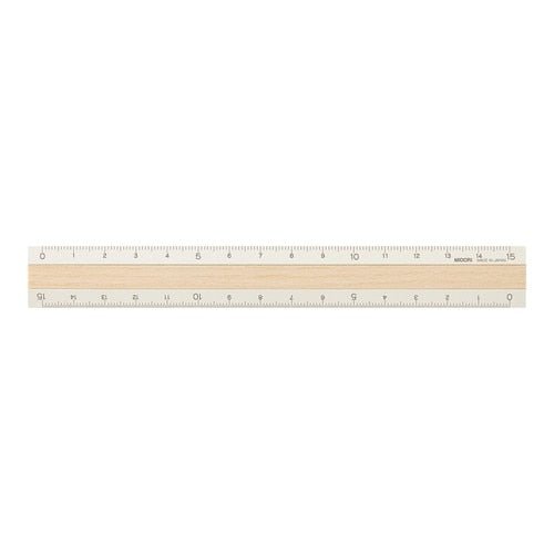 Aluminum & Wood Rulers 15cm / MIDORI