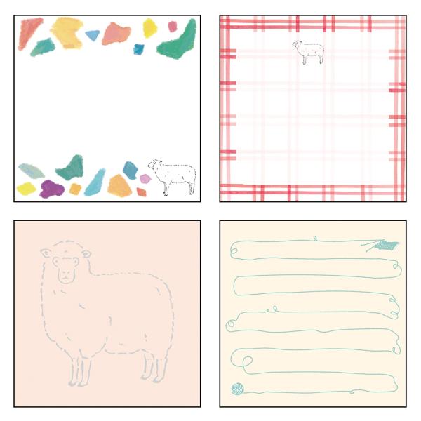 Animal Series Square Memo Pad / GreenFlash