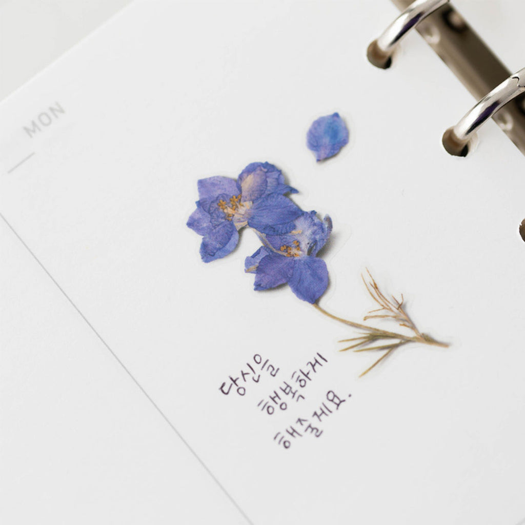 Appree Pressed Flower Stickers - Larkspur
