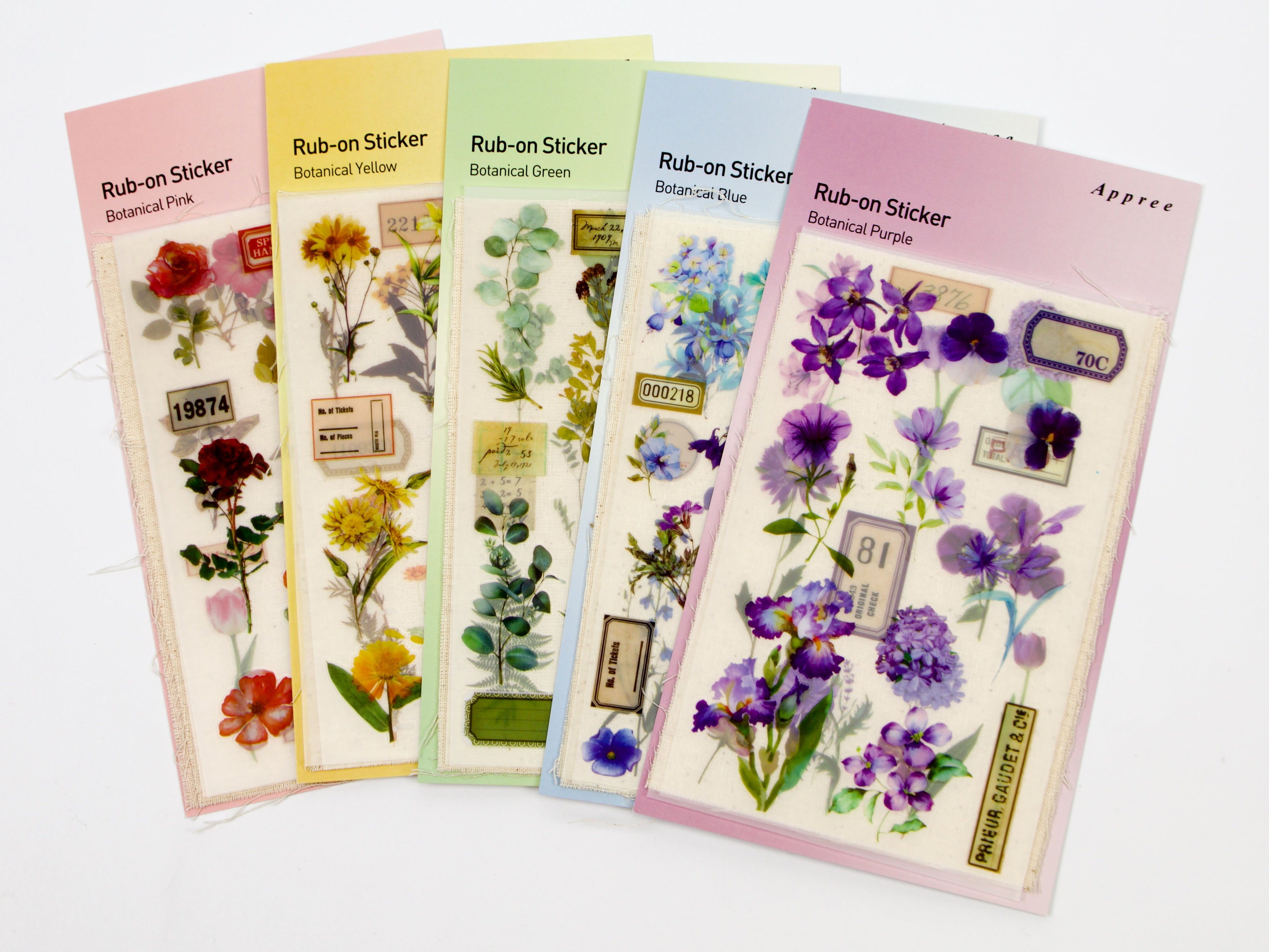 Appree Pressed Flower Rub-On Stickers