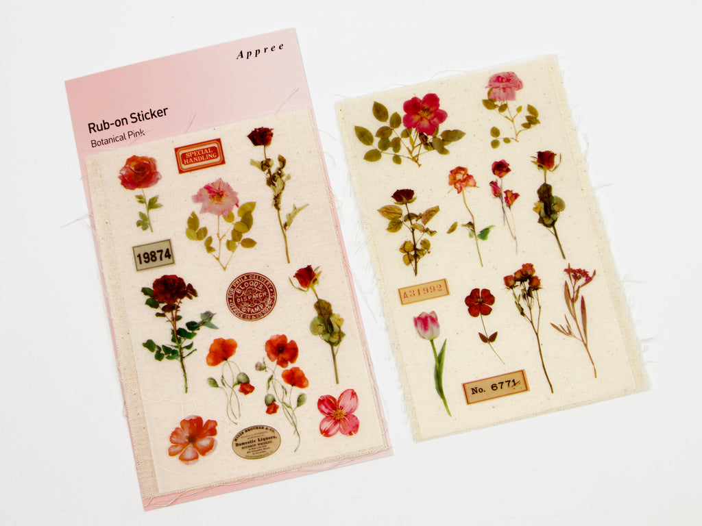 Appree Pressed Flower Rub-On Stickers