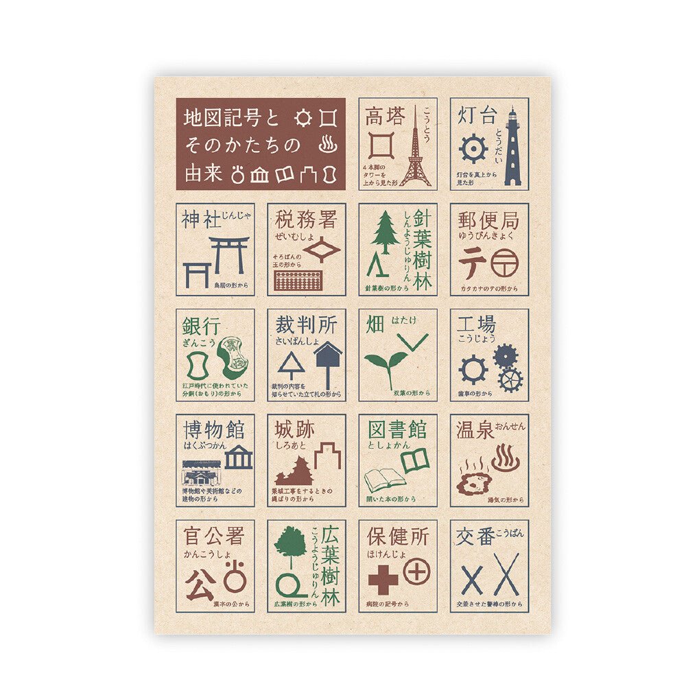B5 Cartographic Map Symbols Notebook / Tokyo Cartographic