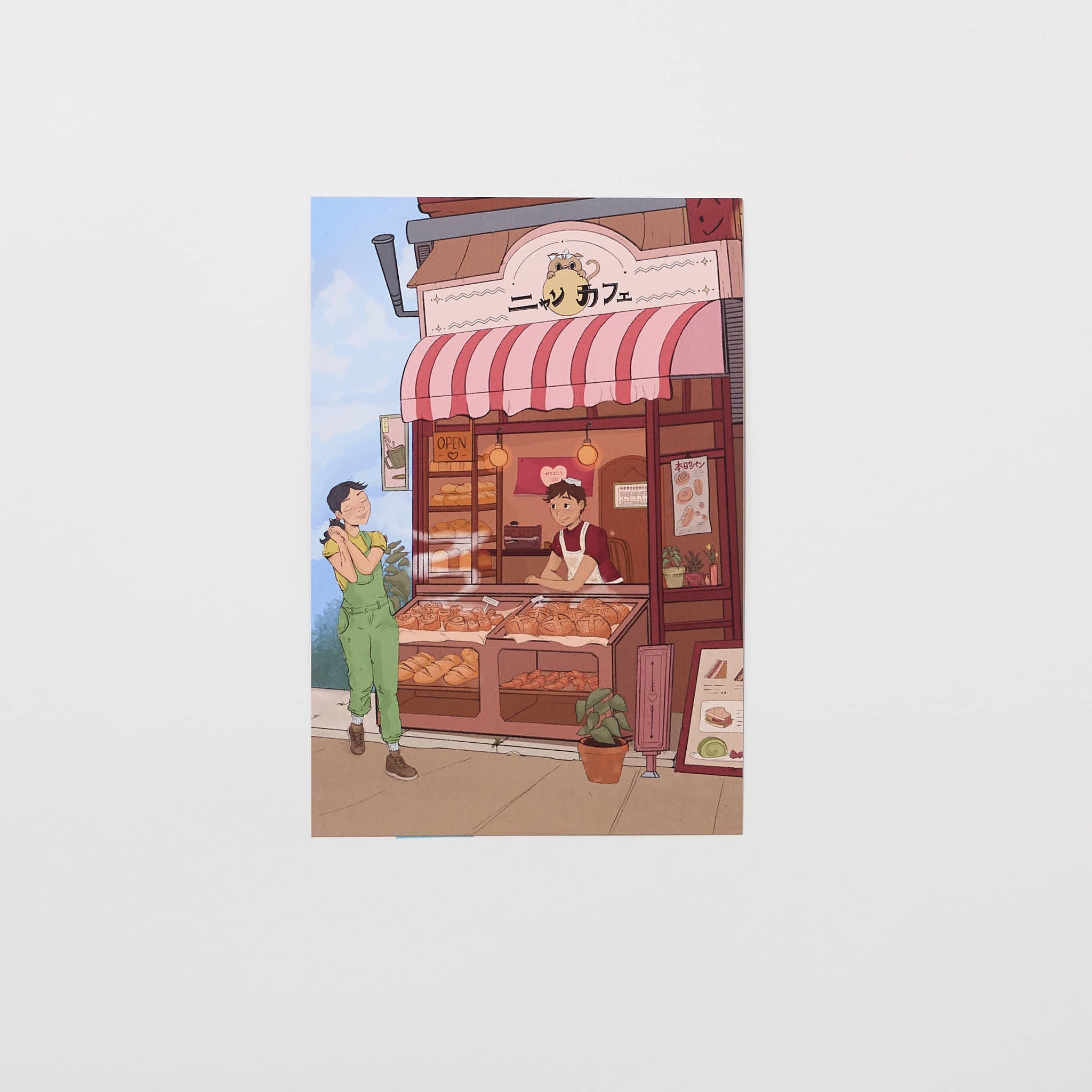 "Baked with Love" Postcard by Catherine / Bungu