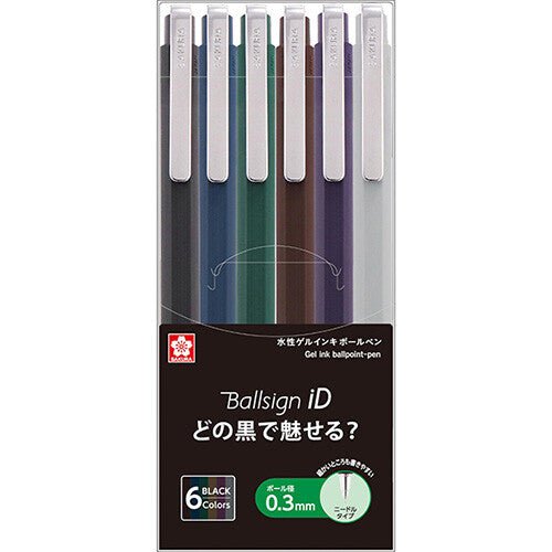 Ballsign iD Single 6 Color Gel Pen Set / SAKURA