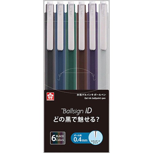 Ballsign iD Single 6 Color Gel Pen Set / SAKURA