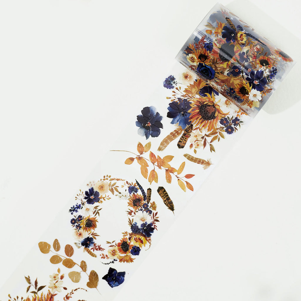 Sunflower & Navy Wide Washi/PET Tape