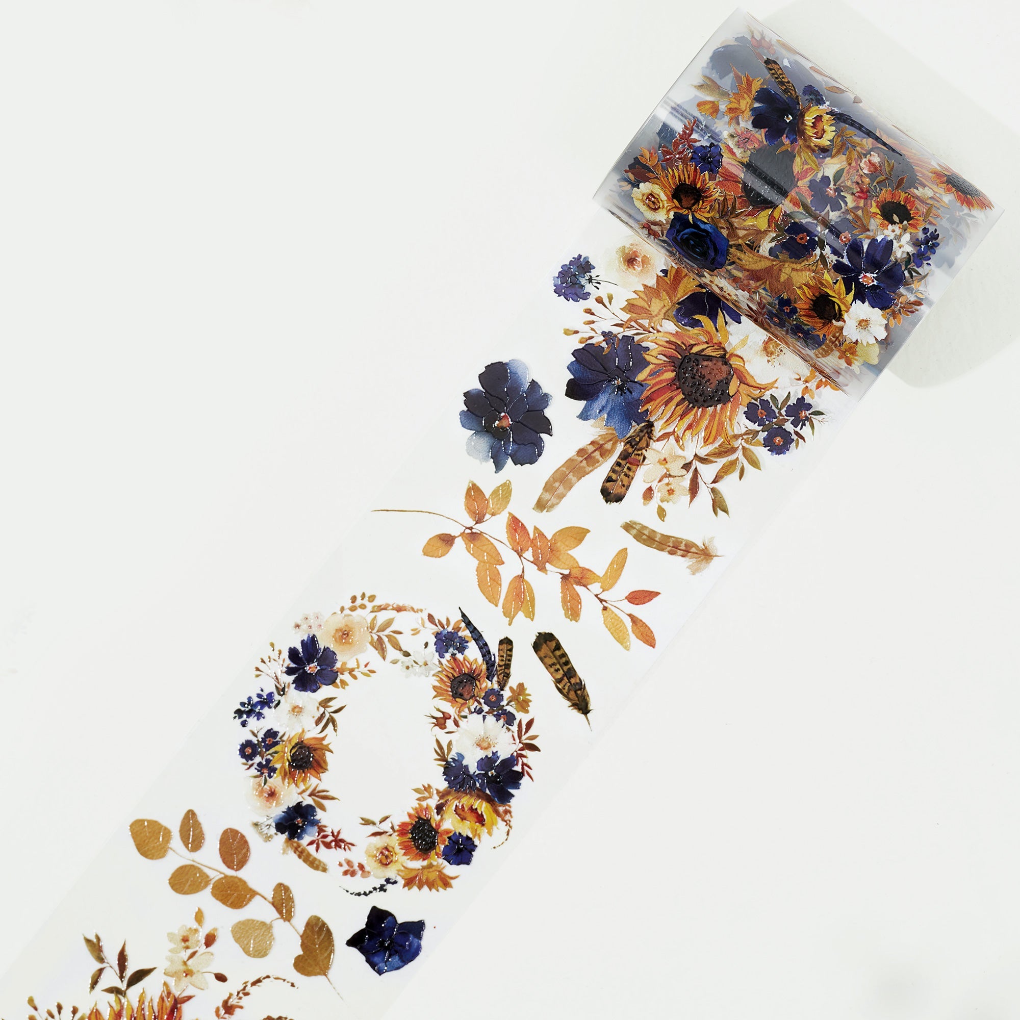 Sunflower & Navy Wide Washi/PET Tape