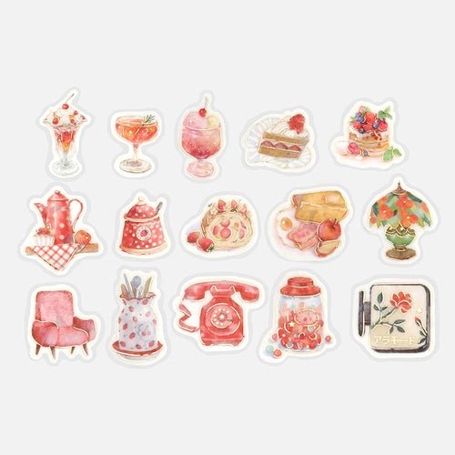 BGM Foil Stamping "Kissa A La Mode" Flake Stickers / BGM
