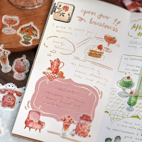 BGM Foil Stamping "Kissa A La Mode" Flake Stickers / BGM