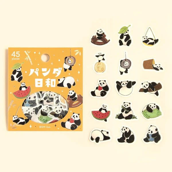 BGM Foil Stamping "Panda Biyori" Stickers / BGM