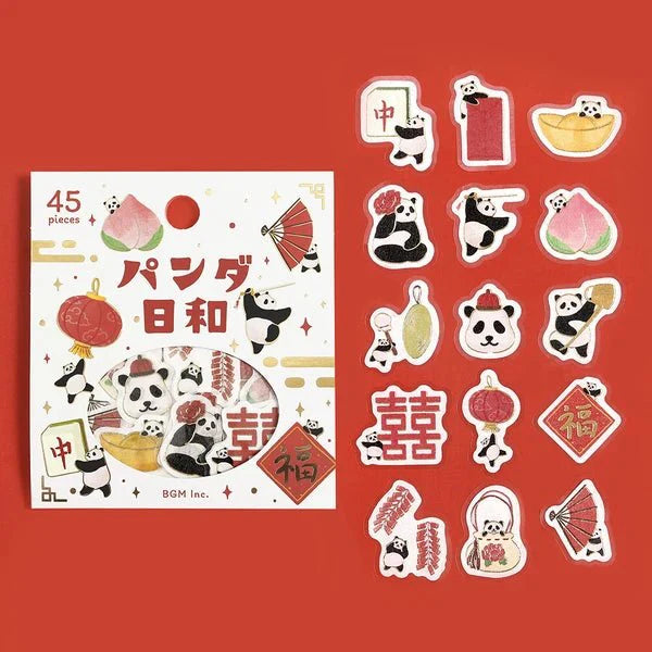 BGM Foil Stamping "Panda Biyori" Stickers / BGM