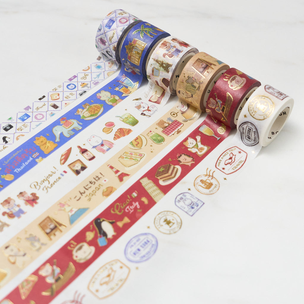 BGM World Cafe Travelogue Series Foil Masking Tape / BGM
