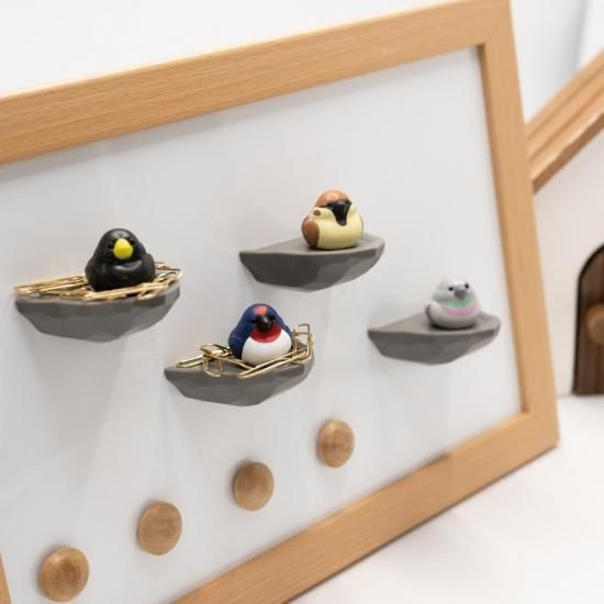 Bird Nest Magnetic Paper Clip Holder / biite