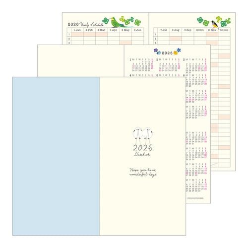 Birds and Seasonal Plants Pocket Diary 2026 / MIDORI
