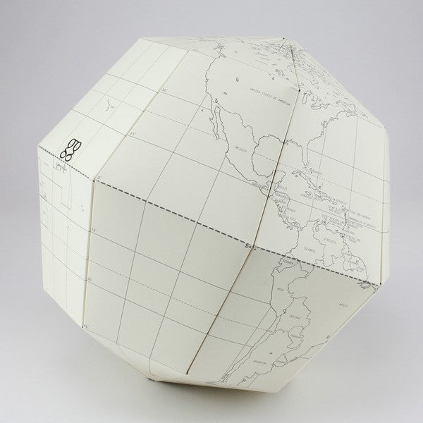Blank Paper Globe Assembling Kit / Marumo Printing
