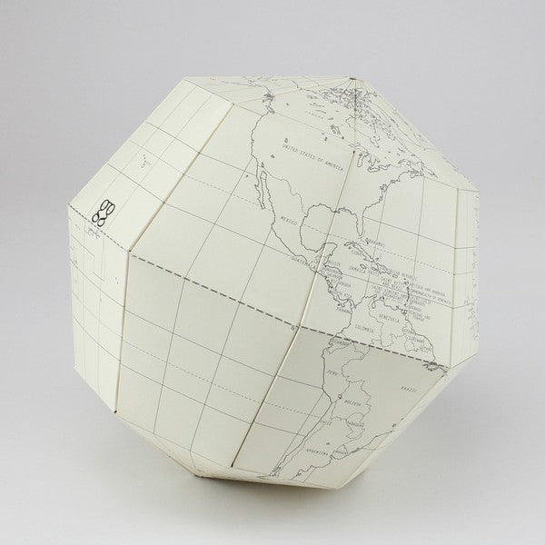 Blank Paper Globe Assembling Kit / Marumo Printing