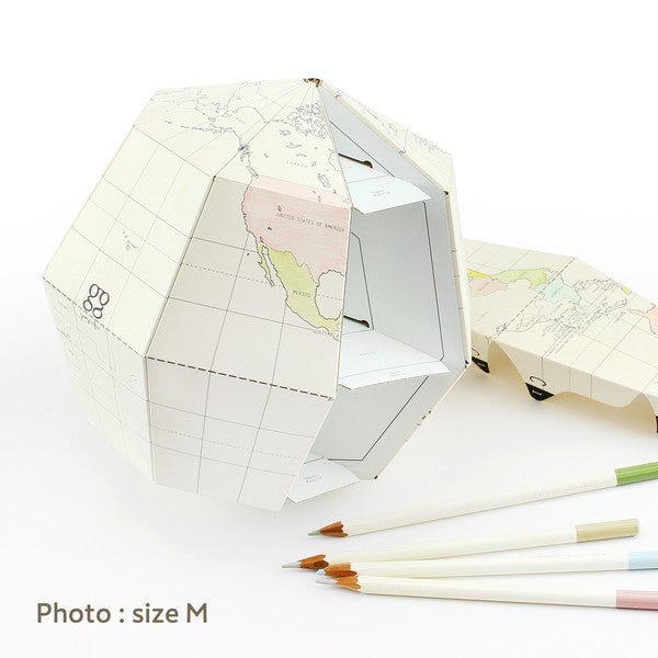 Blank Paper Globe Assembling Kit / Marumo Printing
