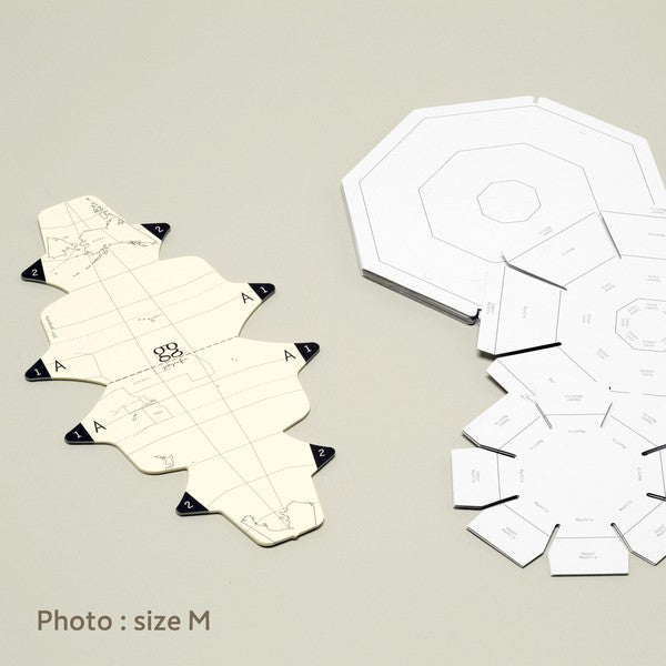 Blank Paper Globe Assembling Kit / Marumo Printing