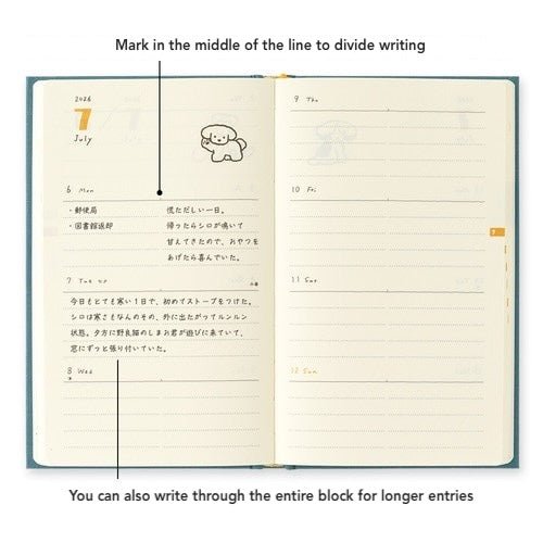 Book Style Diary Planners 2026 / MIDORI
