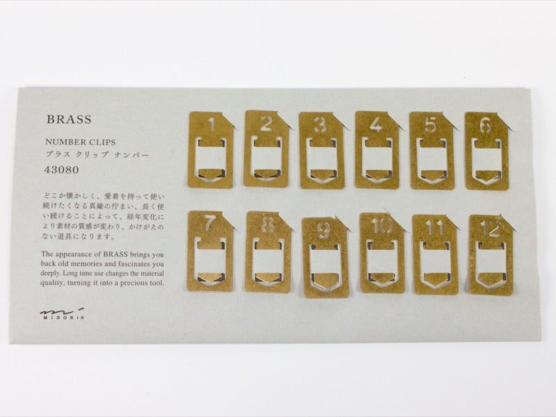 Traveler’s Company Brass Number Clips