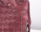 milloo Minos Handwoven Backpack Burgundy Warehouse Deal