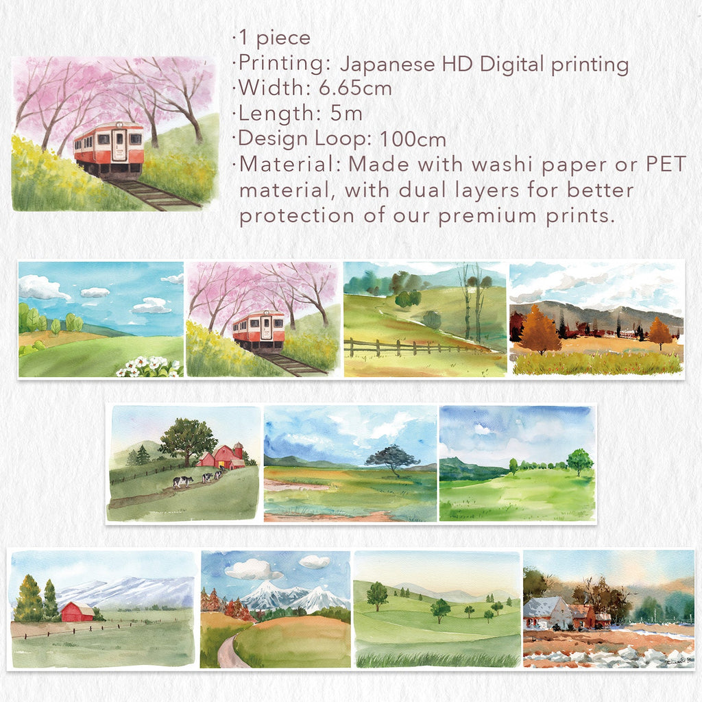 Countryside Escapade Wide Washi/PET Tape