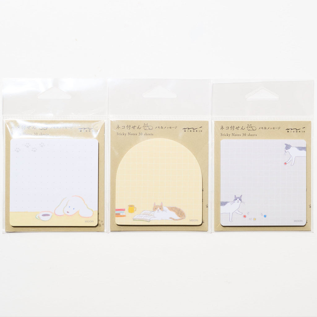 Cat and Dog Message Sticky Notes / MIDORI