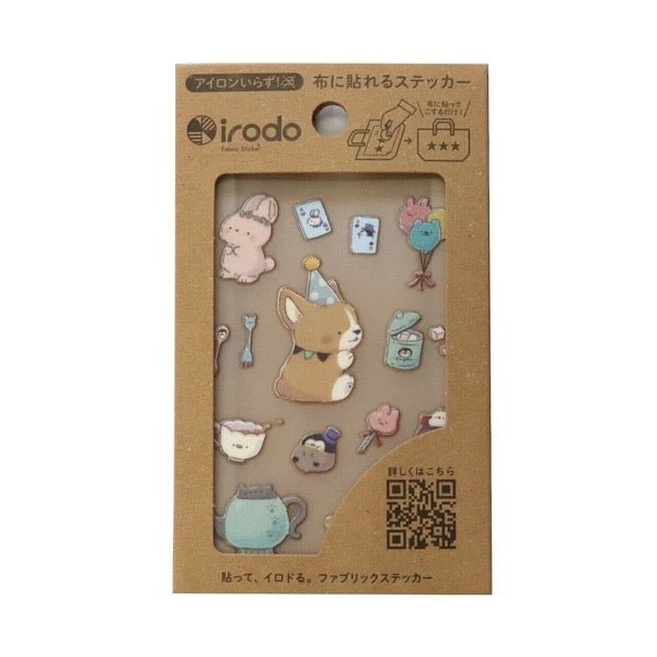 Fabric Sticker Set Cute Animals / irodo