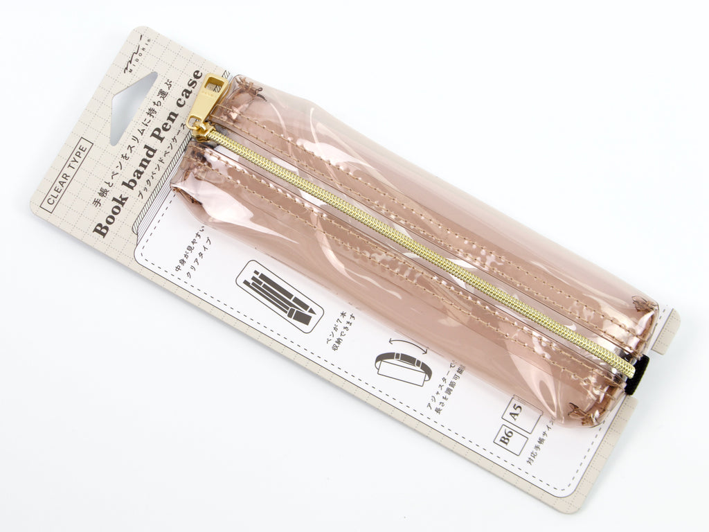 Midori Book Band Pen Case Clear